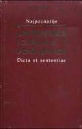 Latinske izreke i poslovice - Dicta et sententiae